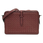 Bottega Veneta Shoulder Bag Intrecciato Bordeaux Chain Leather