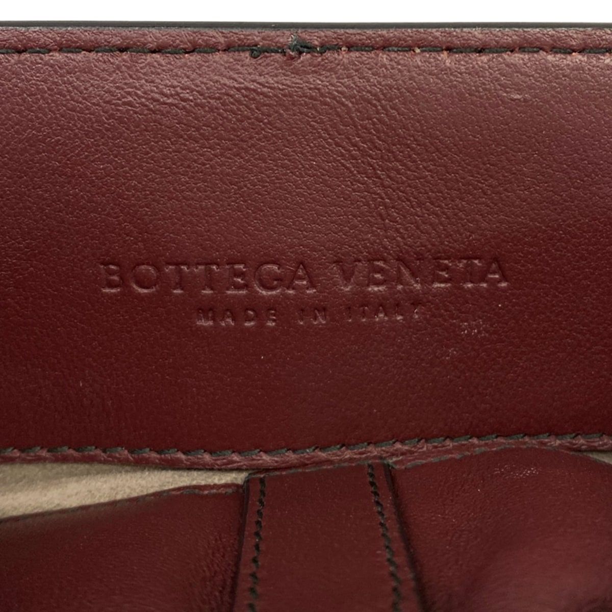 Bottega Veneta Shoulder Bag Intrecciato Bordeaux Chain Leather — view 9