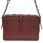 Bottega Veneta Shoulder Bag Intrecciato Bordeaux Chain Leather — view 3