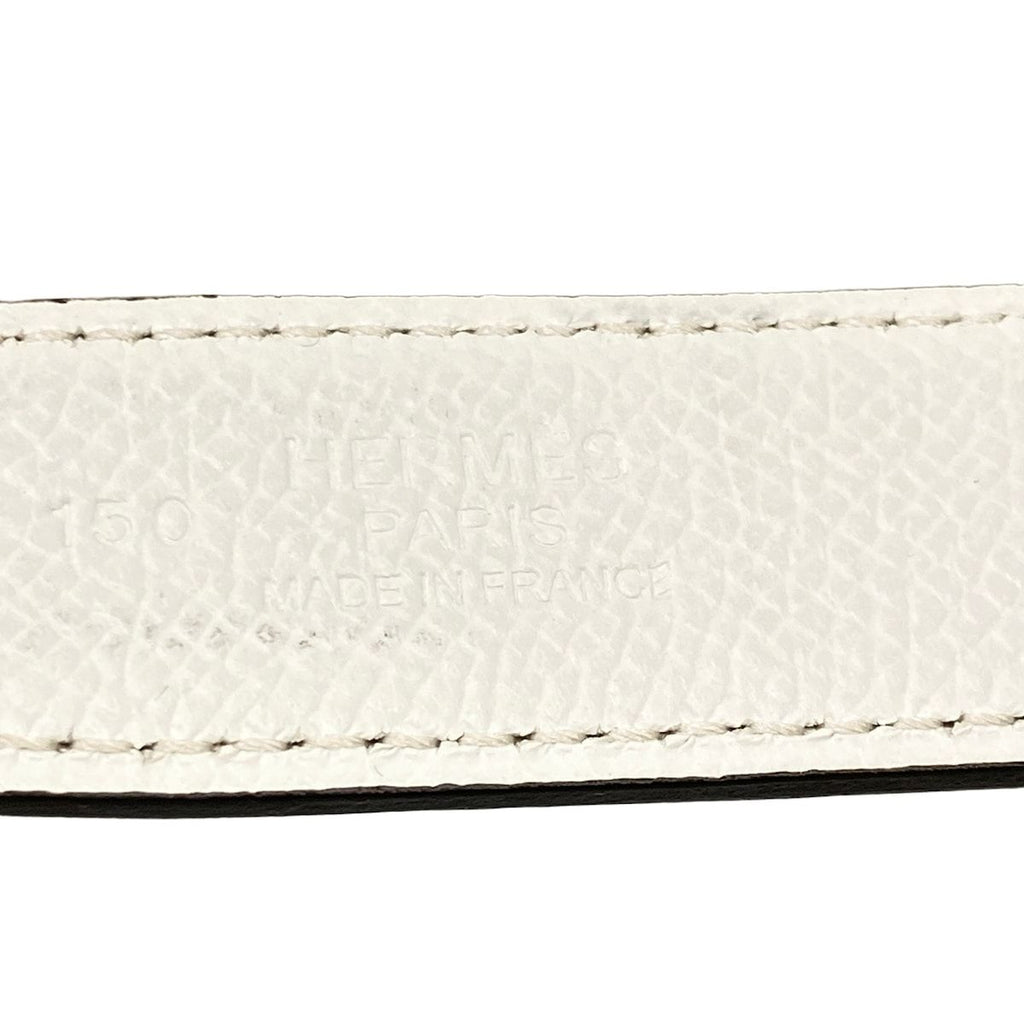 Hermes Belt 80 Constance Etoupe White Guilloche Silver — view 4
