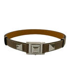 Hermes Belt Medle Etoupe Silver