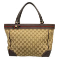 Gucci Tote GG Pattern Principe Beige Brown Multi Leather