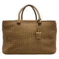 Bottega Veneta Boston Bag Intrecciato Brown Leather