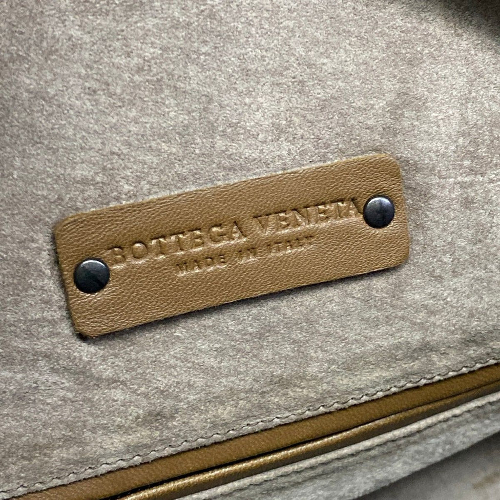 Bottega Veneta Boston Bag Intrecciato Brown Leather — view 8