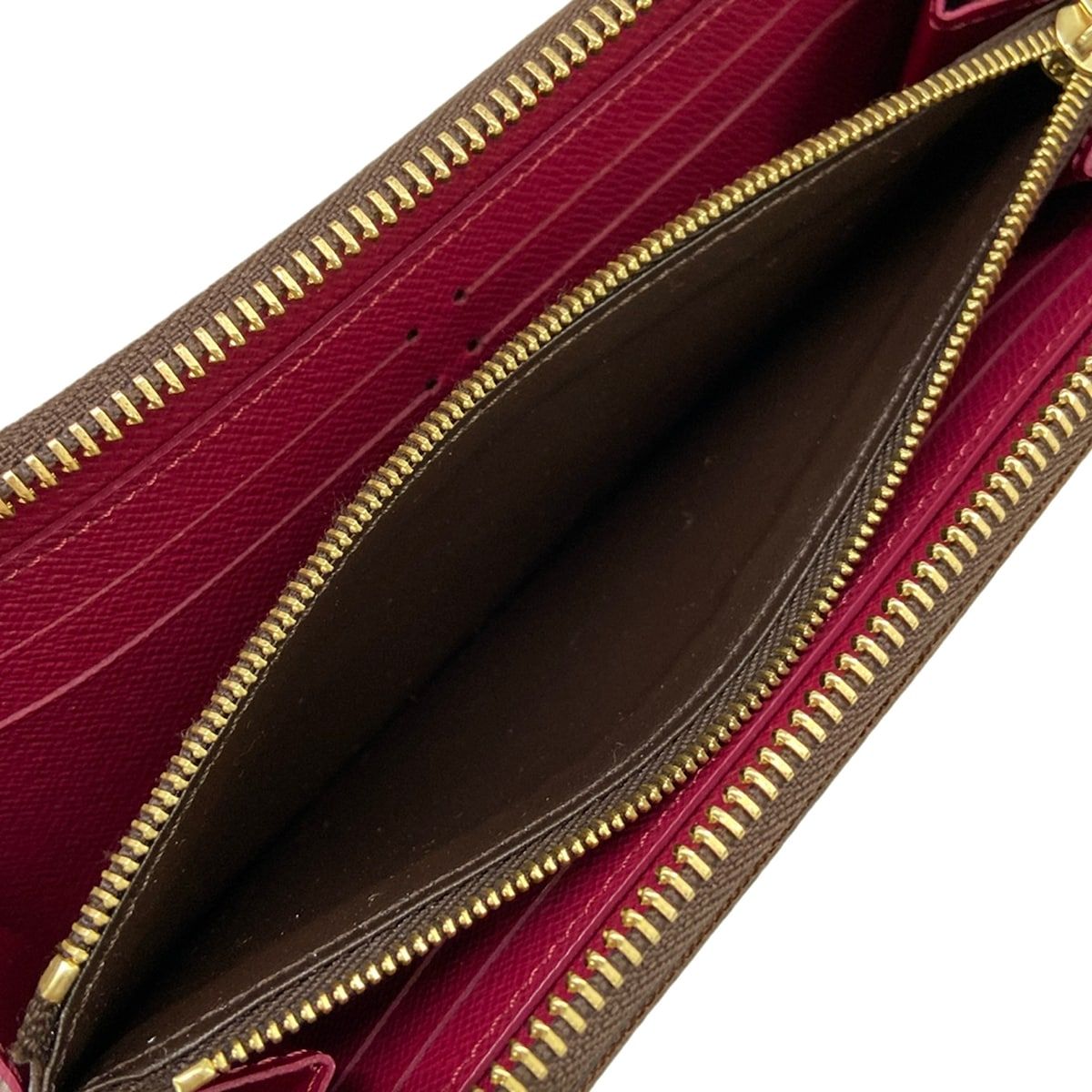 Louis Vuitton Wallet Monogram Portefeuille Clemence Fuchsia Zip Around — view 4