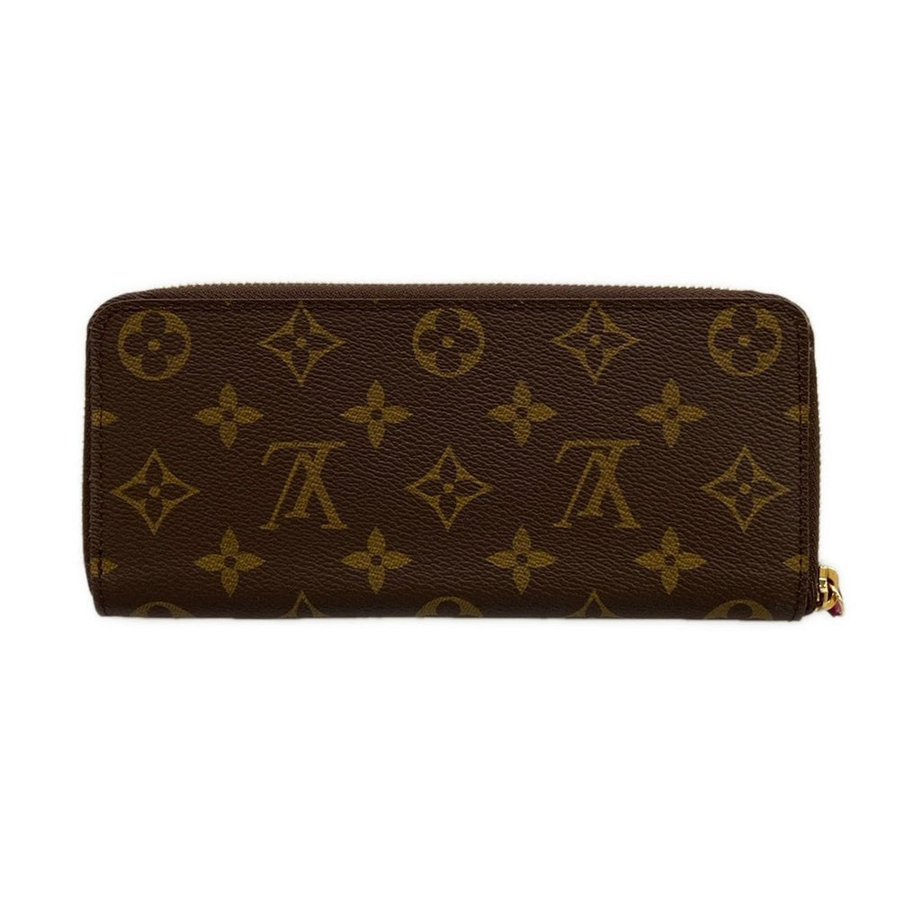 Louis Vuitton Wallet Monogram Portefeuille Clemence Fuchsia Zip Around — view 2