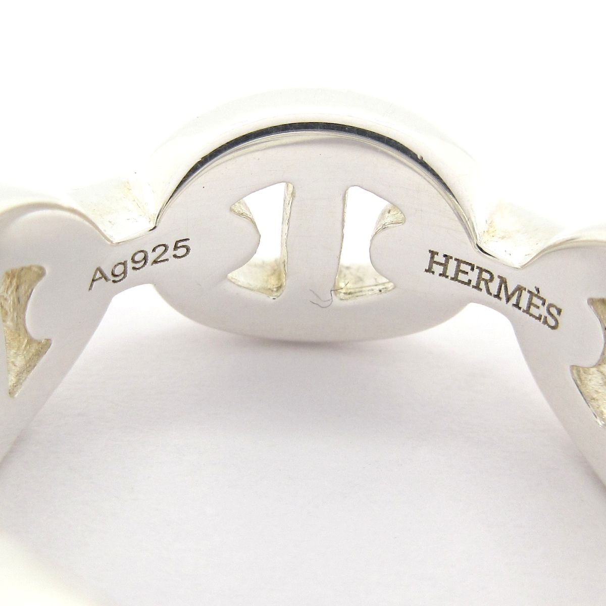 Hermes Ring 47 Chaine D'ancre Silver — view 5