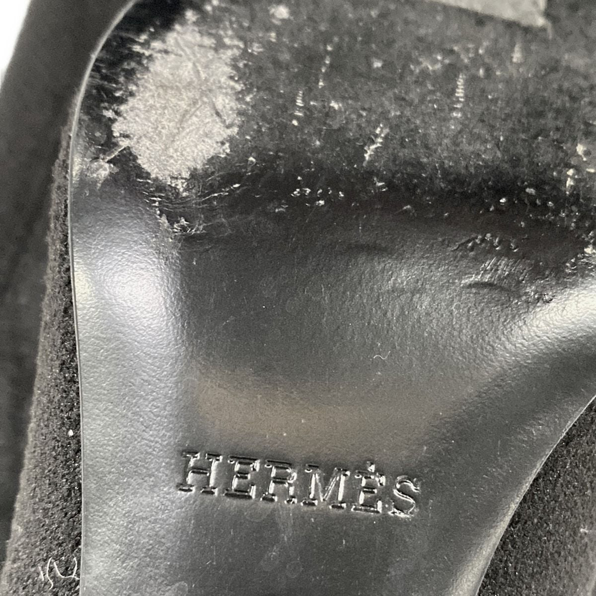 Hermes Long Boots 38 Black Leather — view 9