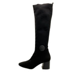 Hermes Long Boots 38 Black Leather