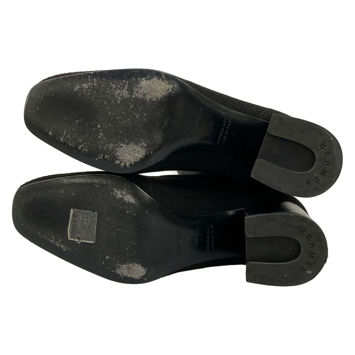Hermes Long Boots 38 Black Leather — view 8