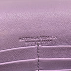 Bottega Veneta Wallet Intrecciato Light Purple Chain Butterfly Leather — view 6