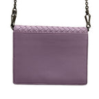Bottega Veneta Wallet Intrecciato Light Purple Chain Butterfly Leather — view 2