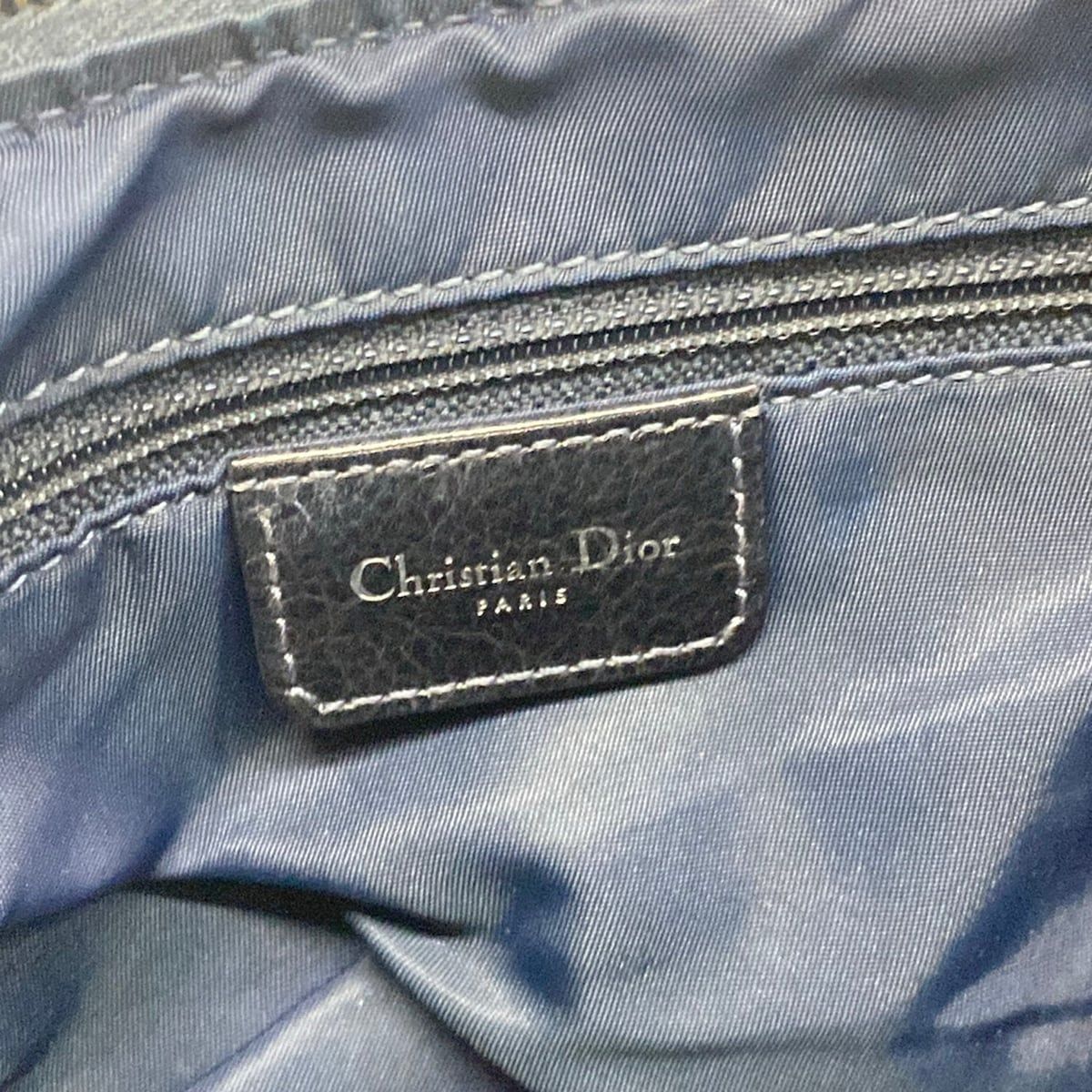 Dior Shoulder Bag Flight Trotter Dark Gray Orange Leather — view 8