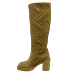 Hermes Long Boots 37 Fjord Exlibris Khaki Quilted — view 3