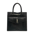 Saint Laurent Paris Handbag Uptown Small Black Embossed Leather