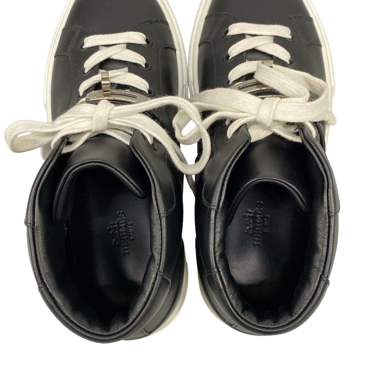 Hermes Sneakers 36.5 Daydream Black White Kelly High Cut Leather — view 7