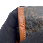 Celine Shoulder Bag Folco Triomphe Calf Leather Brown — view 9