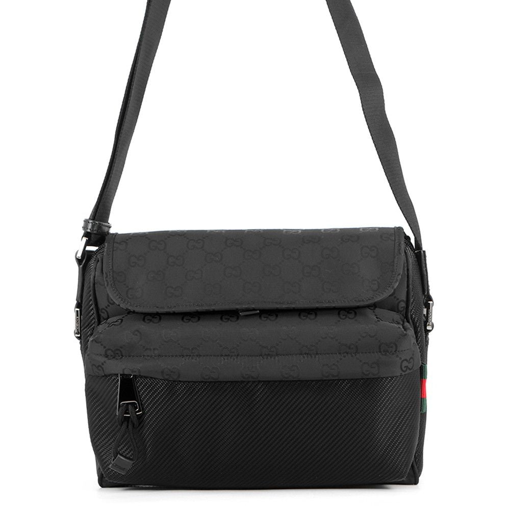Gucci Shoulder Bag Cross GG Nylon Black