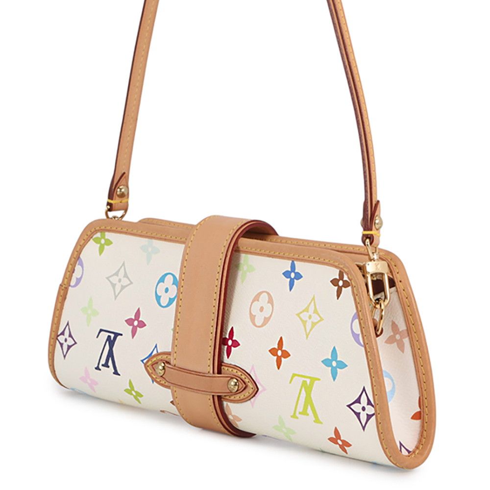 Louis Vuitton Shoulder Bag Monogram Multicolor Charlie 2-Way Clutch White — view 2