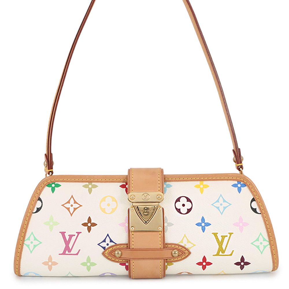 Louis Vuitton Shoulder Bag Monogram Multicolor Charlie 2-Way Clutch White