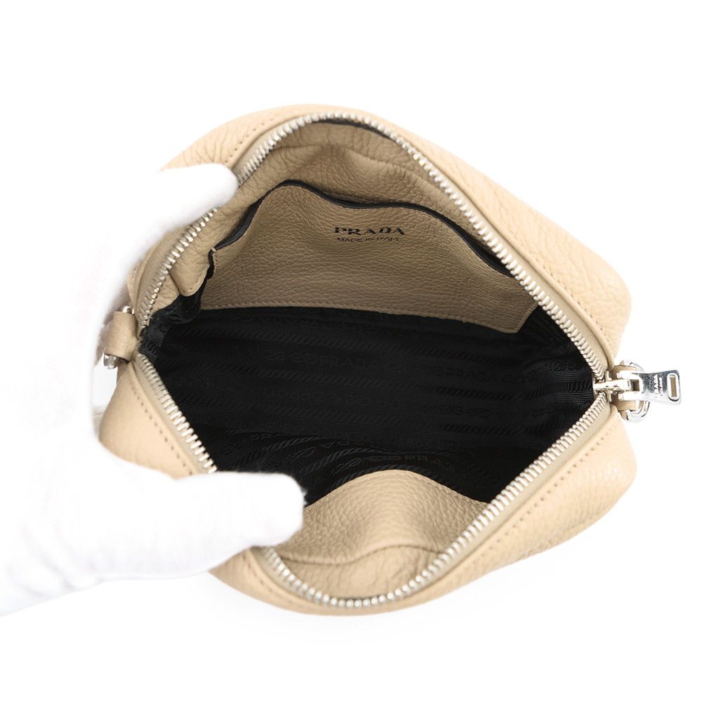 Prada Shoulder Bag Vitello Daino Beige — view 6