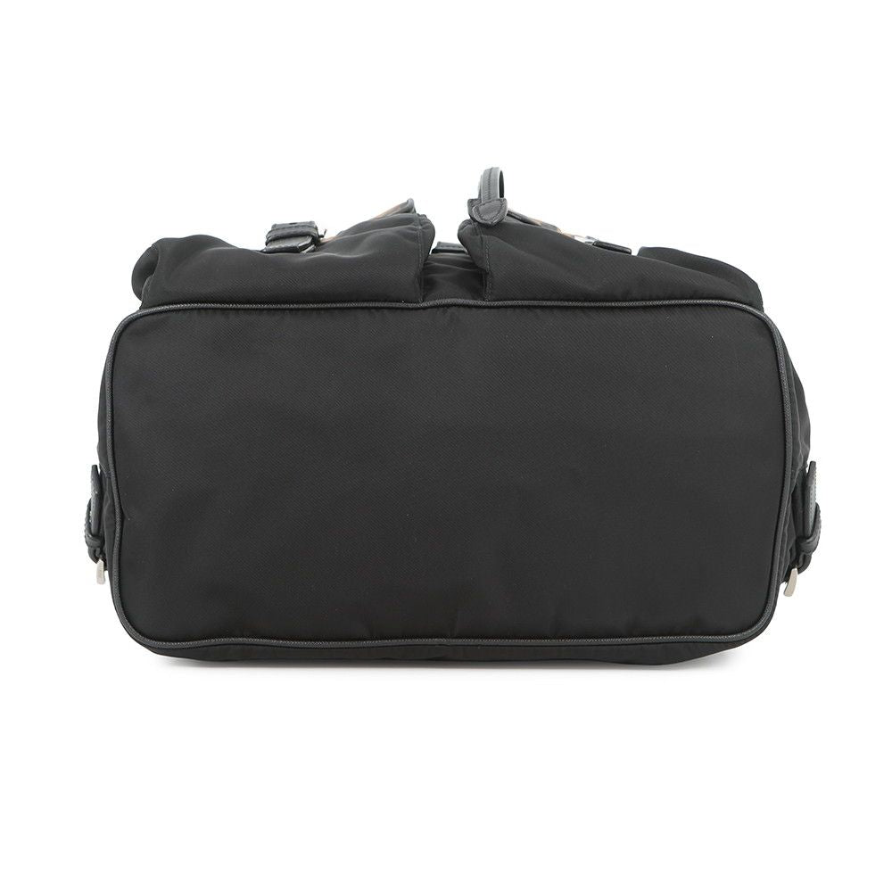 Prada Backpack Nylon Leopard Black — view 3