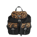 Prada Backpack Nylon Leopard Black