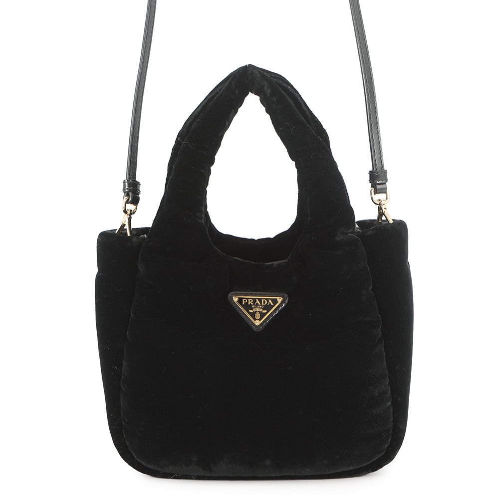 Prada Mini Bag Velvet 2-Way Black