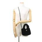 Prada Mini Bag Velvet 2-Way Black — view 5
