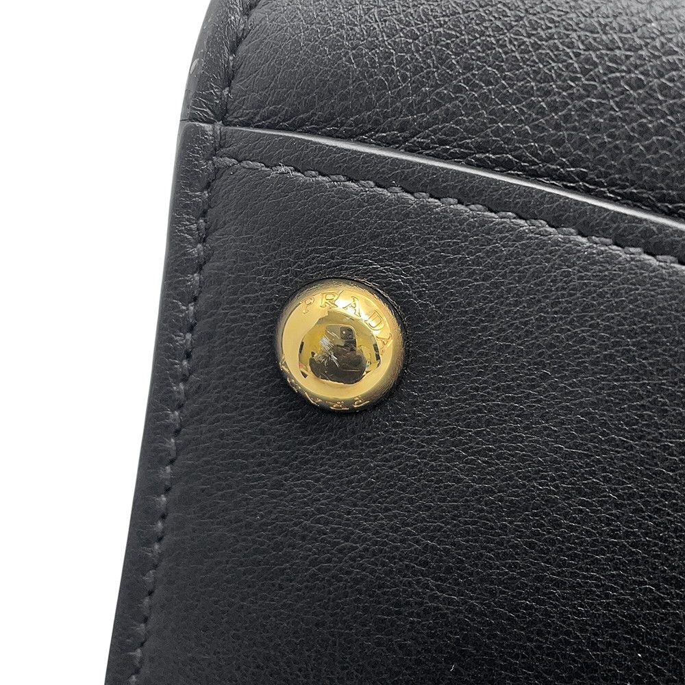 Prada Tote Logo Leather Black — view 7