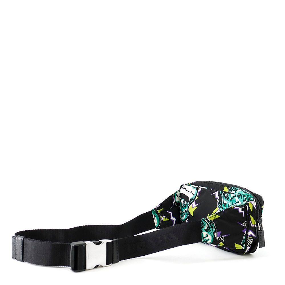 Prada Belt Bag Universal Studio Collaboration Frankenstein Nylon Black — view 2