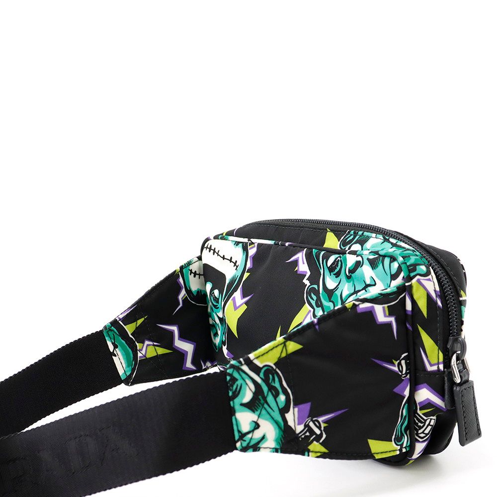 Prada Belt Bag Universal Studio Collaboration Frankenstein Nylon Black — view 3
