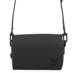 Louis Vuitton Shoulder Bag Leather LV Aerogram Fast Line Wearable Wallet Black