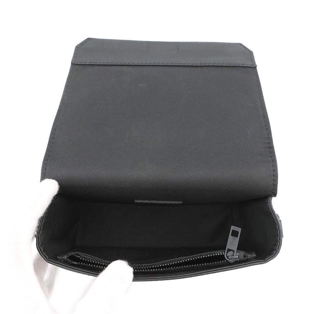 Louis Vuitton Shoulder Bag Leather LV Aerogram Fast Line Wearable Wallet Black — view 5