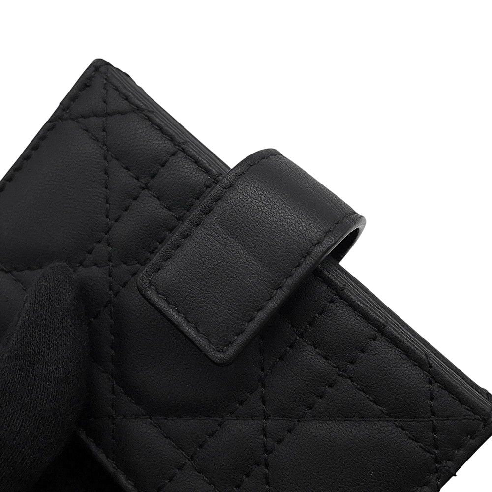 Dior Card Case Lady Jasmine Lambskin Business Holder Black — view 8