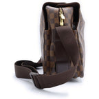 Louis Vuitton Damier Naviglio Shoulder Bag Brown Leather Gold — view 3