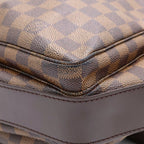 Louis Vuitton Damier Naviglio Shoulder Bag Brown Leather Gold — view 6