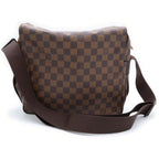 Louis Vuitton Damier Naviglio Shoulder Bag Brown Leather Gold — view 2