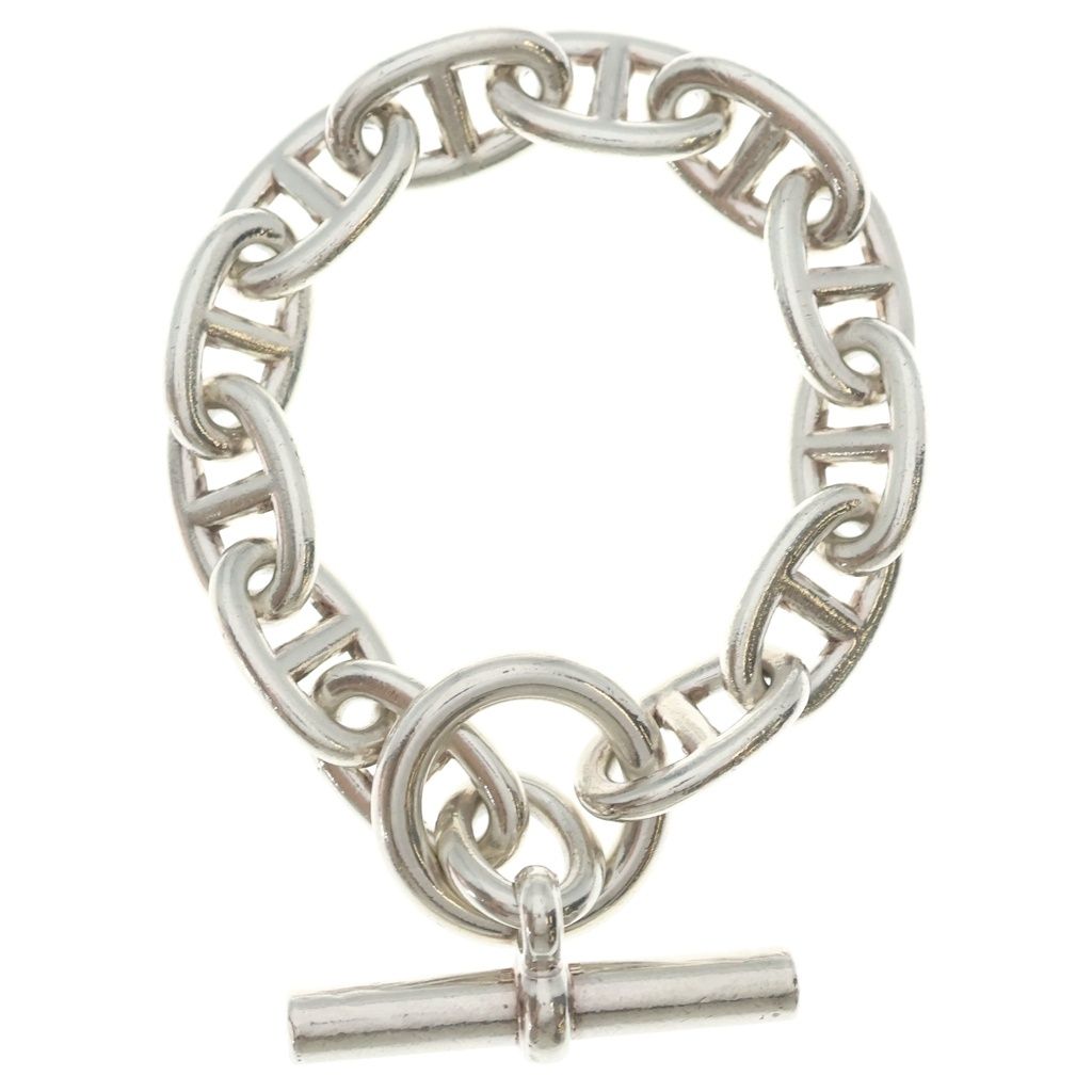 Hermes Chaine D'ancre TGM Bracelet 12 Pieces Chain Silver