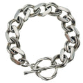 Saint Laurent Metal Chain Bracelet Silver