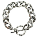 Saint Laurent Metal Chain Bracelet Silver