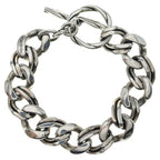 Saint Laurent Metal Chain Bracelet Silver — view 2