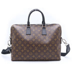 Louis Vuitton Monogram Macassar Porte Documents Jour 2-Way Shoulder Bag Brown