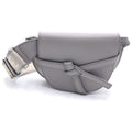 Loewe Gate Dual Bag Gray Shoulder Leather Silver
