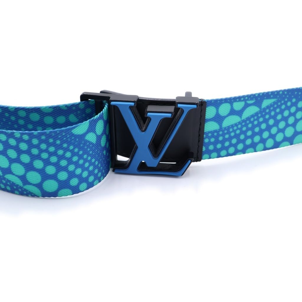 Louis Vuitton YK Yayoi Kusama Ceinture LV Webbing Blue Belt — view 4
