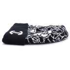 Chanel CC Logo Camellia Cashmere Knit Cap Beanie Hat Black — view 4