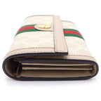 Gucci GG Supreme Continental Wallet Beige Canvas Leather — view 3