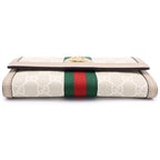 Gucci GG Supreme Continental Wallet Beige Canvas Leather — view 5