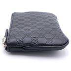 Gucci Micro Guccissima Coin Case Black Leather Silver — view 3