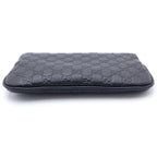 Gucci Micro Guccissima Coin Case Black Leather Silver — view 5